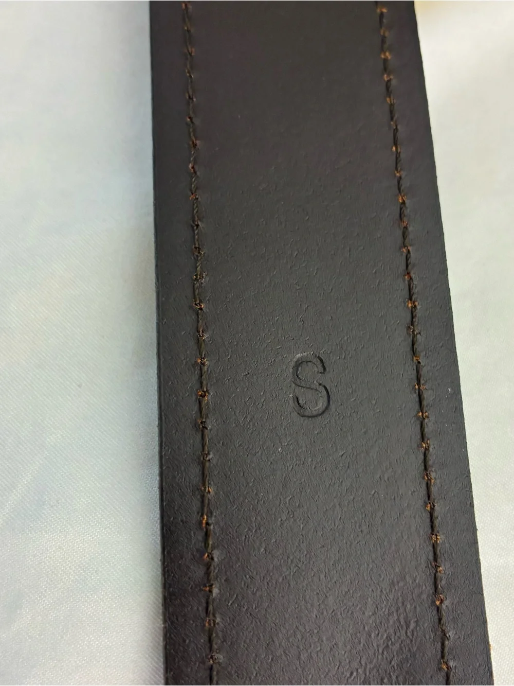 Womens belt J Crew Sz S genuine Italian leather chocolate brown suede